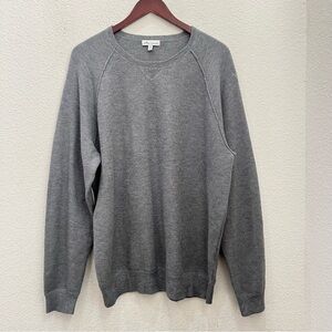 Peter Millar Gale Grey Cotton-Merino Honeycomb Crew Sweater Mens Sz XL